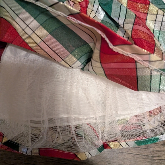 NWT! Iris & Ivy Plaid Stretch Velvet & Taffeta Party Dress - Picture 5 of 15